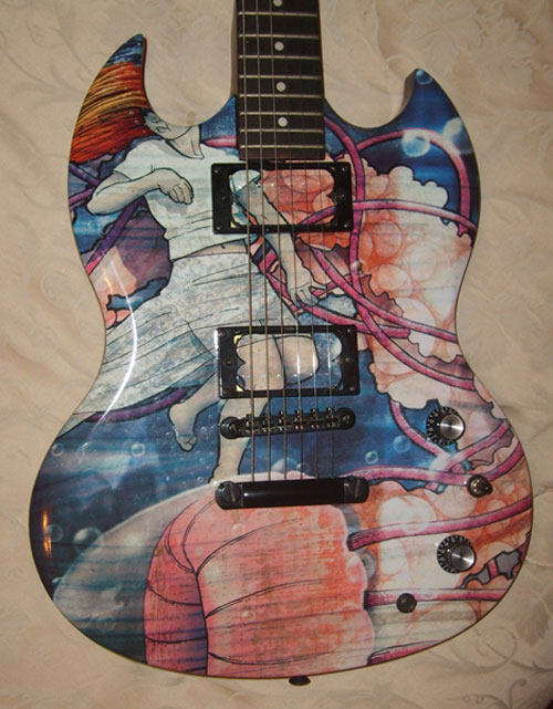 Jelly Girl Guitar Illustration