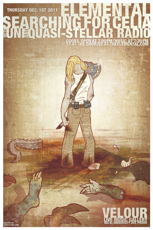 Searching for Celia concert poster